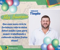 Aniversáriante do Mês vereador Tiago Antônio Soares