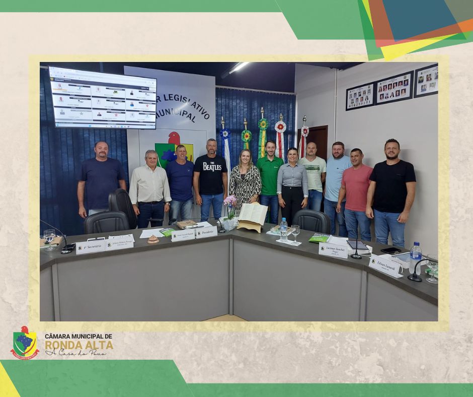 Câmara Municipal de Vereadores de Ronda Alta teve a honra de receber representantes do Banco Cooperativo Sicredi