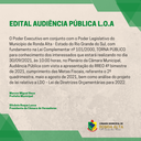 EDITAL: AUDIÊNCIA PÚBLICA LOA EDITAL: AUDIÊNCIA PÚBLICA LOA