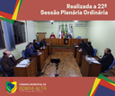 Realizada a 22ª Sessão Plenária Ordinária de 2021
